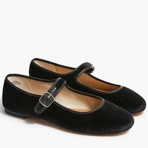 J. Crew new in box velvet Mary Jane flats